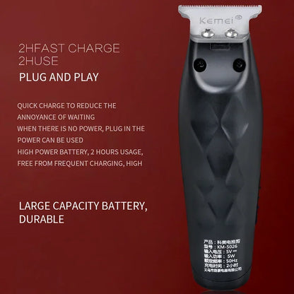 Professional Hair Clipper Cordless 0mm Baldheaded Beard Trimmer