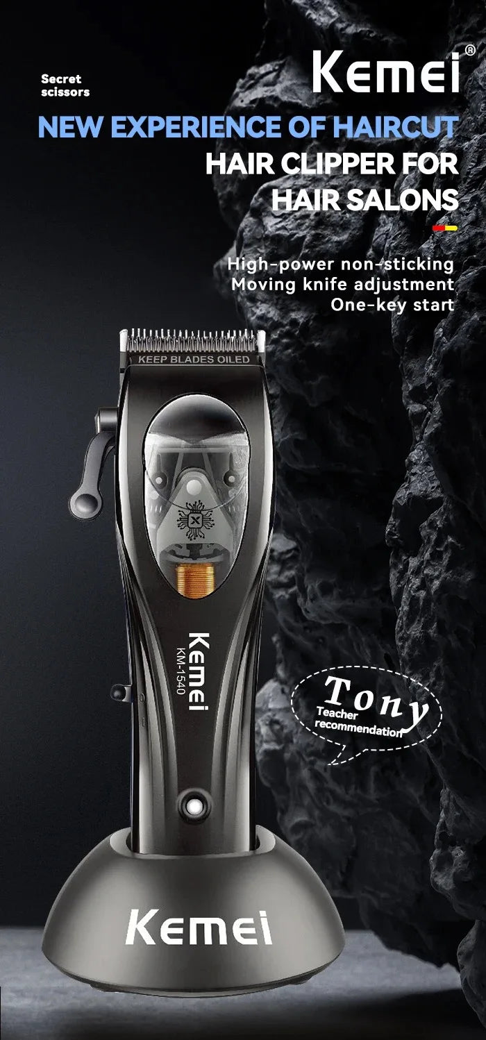 Kemei Professional Barber Cordless Hair Clipper Electric Trimmer