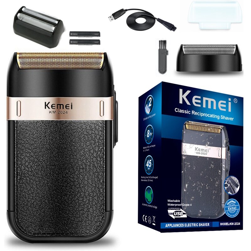 Original Kemei Powerful Rechargeable Beard Electric Shaver For Men