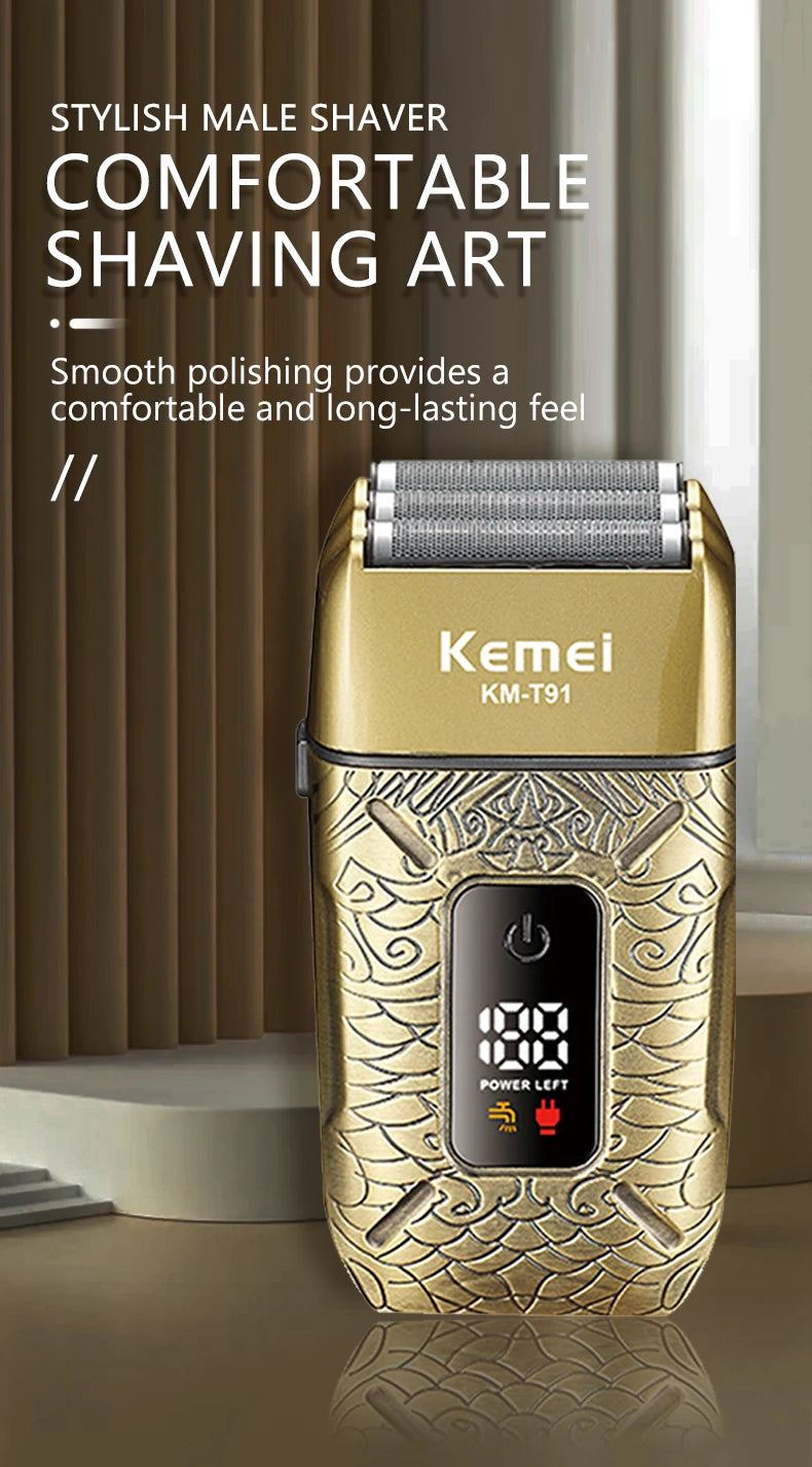 Kemei Electric Triple Blades Razor Rechargeable Barber KM-T91