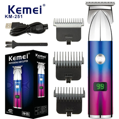 Kemei Professional Beard Trimmer for Men Rechargeable Shavers