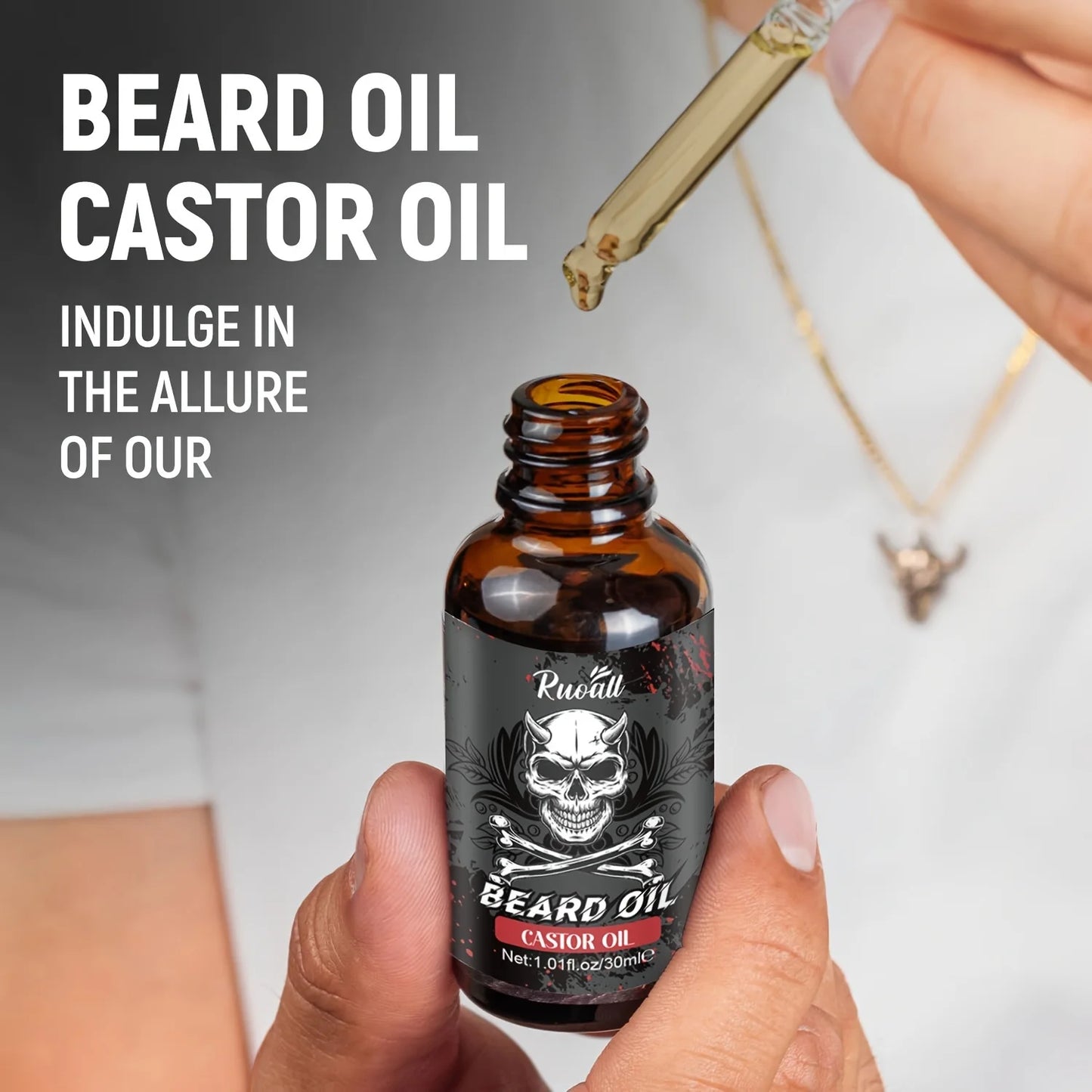 Beard essential oil rich in castor oil Beard Growth
