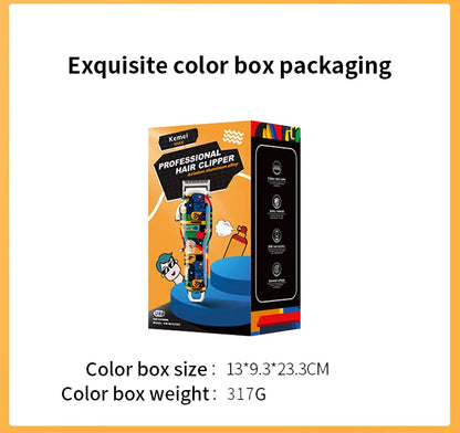 Kemei Graffiti Electric Hair Clipper Kit Men's Electric Shaver