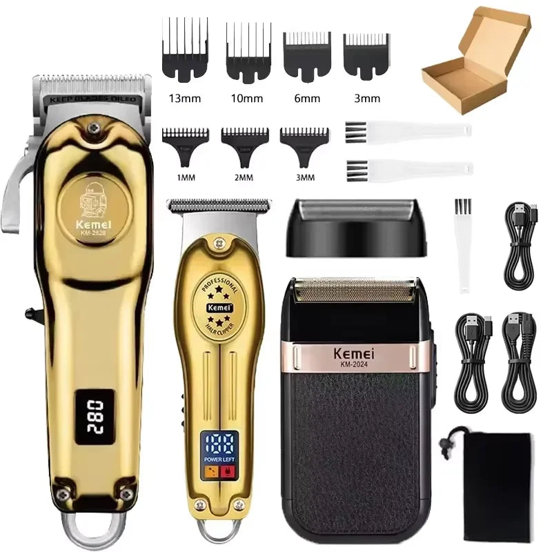 Kemei KM-2628 KM-678 KM-2024 USB Rechargeable Hair Clipper