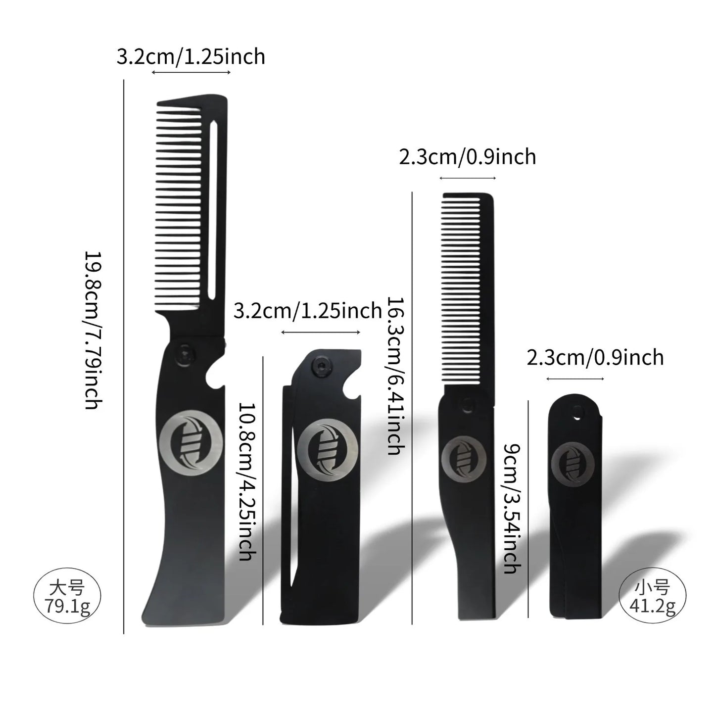 Stainless Steel Portable Folding Pocket Comb
