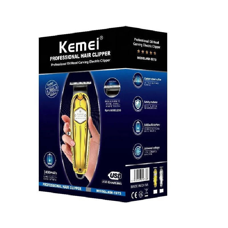 Kemei 1973 Pro Full Metal Hair Trimmer Professional Beard Trimmer