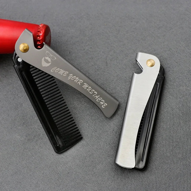 Multifunctional Portable Stainless Steel Folding Pocket Combs