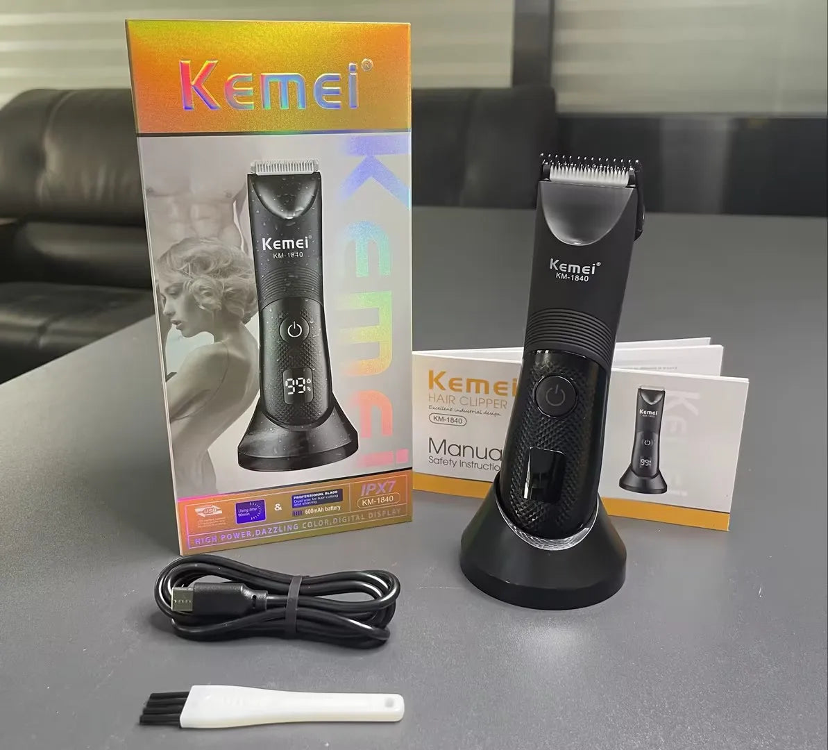 Kemei Waterproof Hair Trimmers For Men Multi-functiona KM-1840