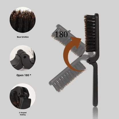 1PCS Soft Boar Bristle Beard Brush Hair Styling Comb