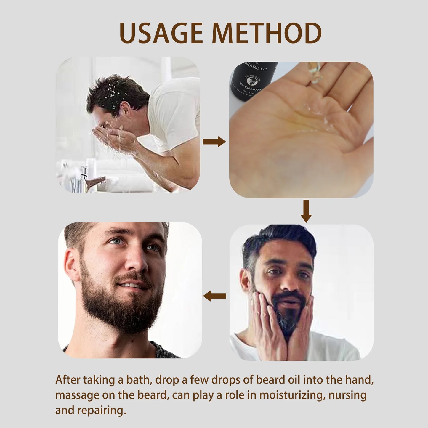 30ml new facial hair and beard growth oil