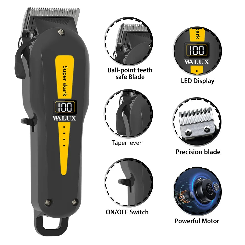 Professional Barber Hair Clipper Lithium Battery USB Chargeable Trimmer