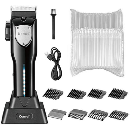 Original Kemei Full Metal Hair Trimmer For Men Rechargeable Barber Hair Clipper