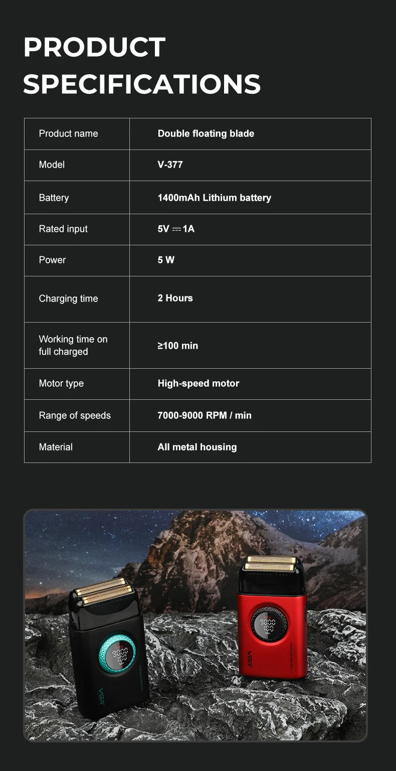 VGR 977 377 new hair trimming set high-end men's hair clipper