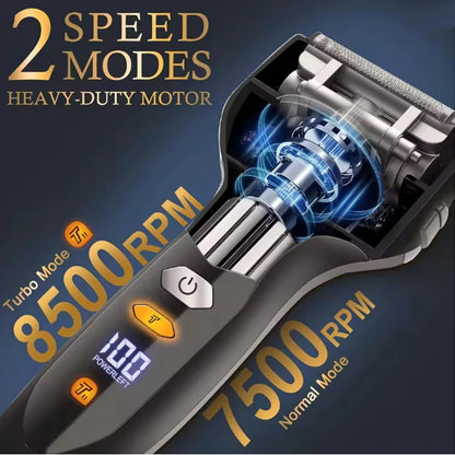 Kemei 5-Blades Beard Electric Shaver Face Wet Dry