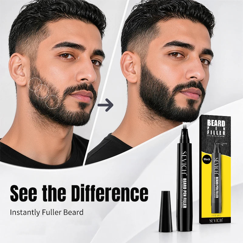 SEVICH Beard Filler Pen Waterproof Beard Coloring Pen Beard