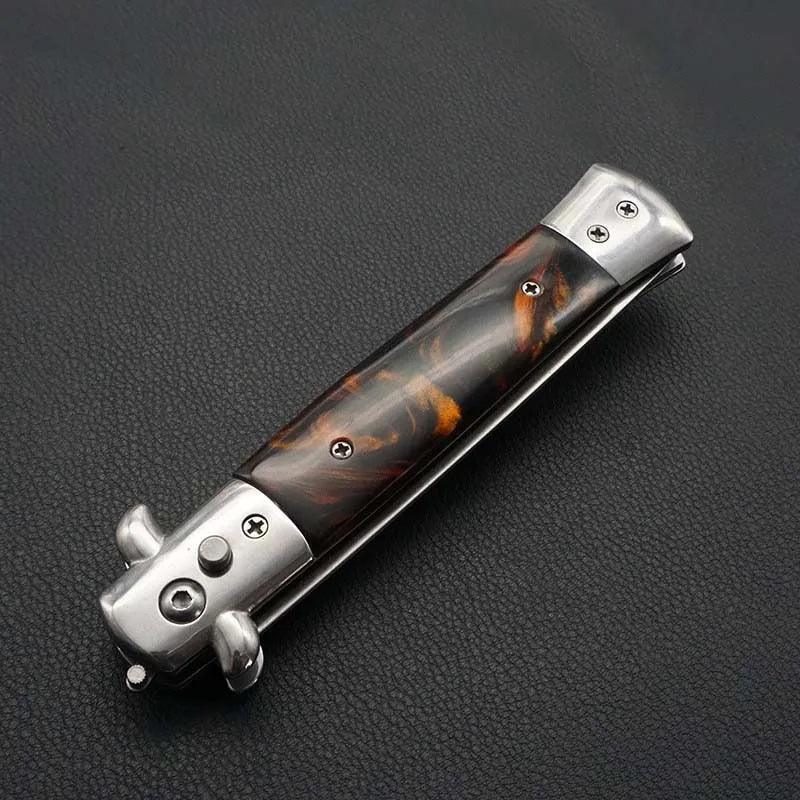 Stainless Steel Foldable Automatic butterfly Pocket Comb