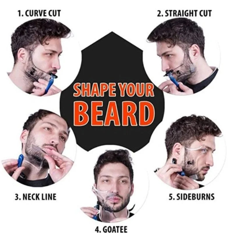 Men Beard Styling Template Stencil Beard Comb Beard Shaping
