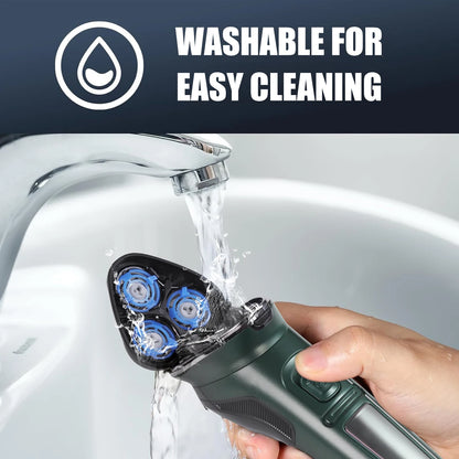 LCD Dislay Waterproof Electric Shaver For Men