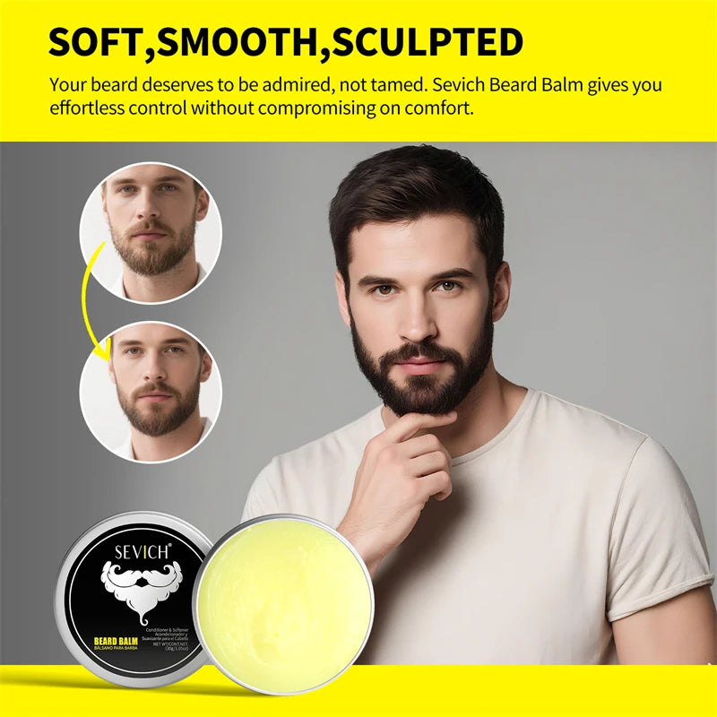 Natural Beard Balm Wax for Men Moisturize Thickens Styles