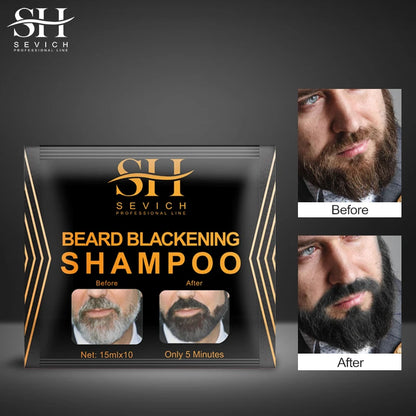 Sevich Instant Hair Dye Black Beard Shampoo Beard Paint