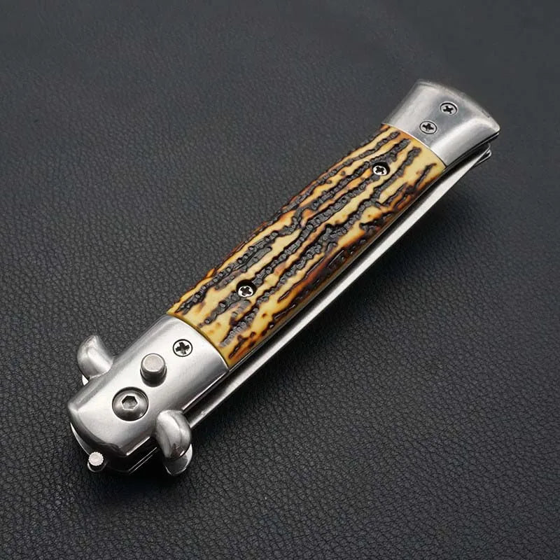 Stainless Steel Foldable Automatic butterfly Pocket Comb