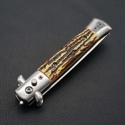 Stainless Steel Foldable Automatic butterfly Pocket Comb
