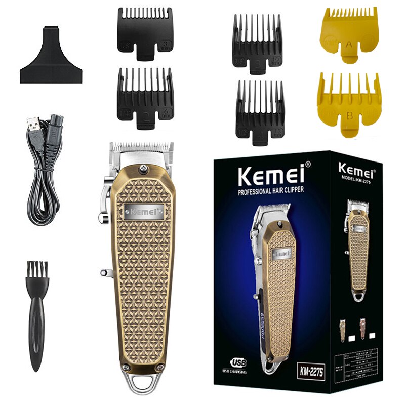 Original Kemei Metal Cord/Cordless Electric Hair Clipper Beard & Hair Trimmer