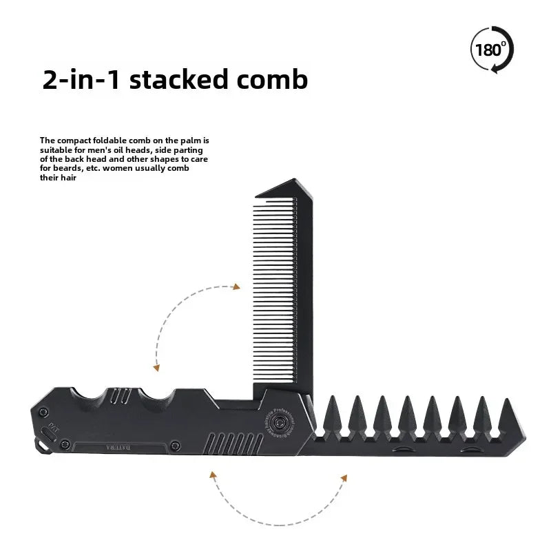 Multifunctional Pocket Folding Combs Plastic Wide Tooth