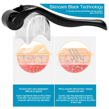 Professional Titanium Derma Roller for Facial Body Hair Growth