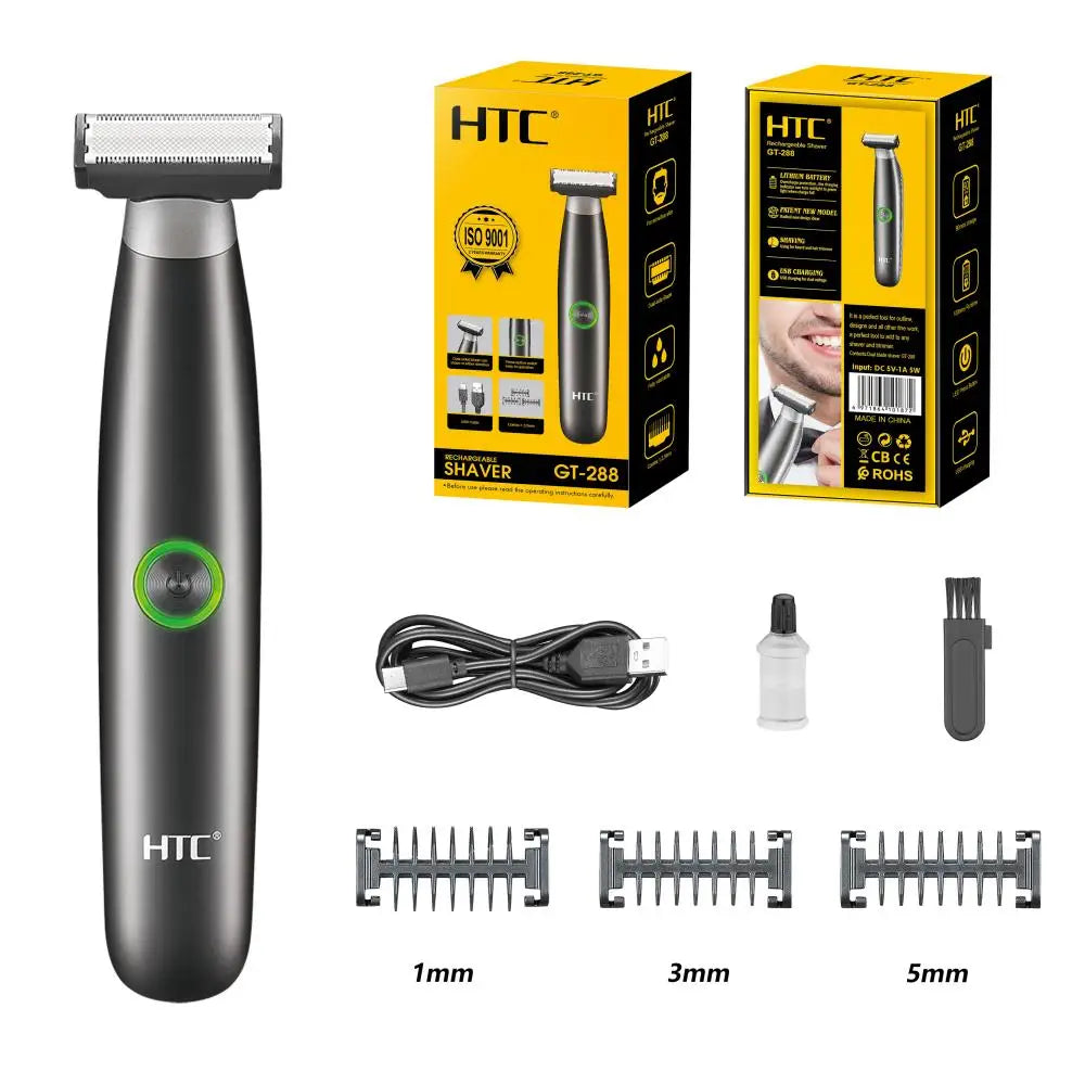 HTC Electric Shaver for Men Waterproof Electric Trimmer Razor