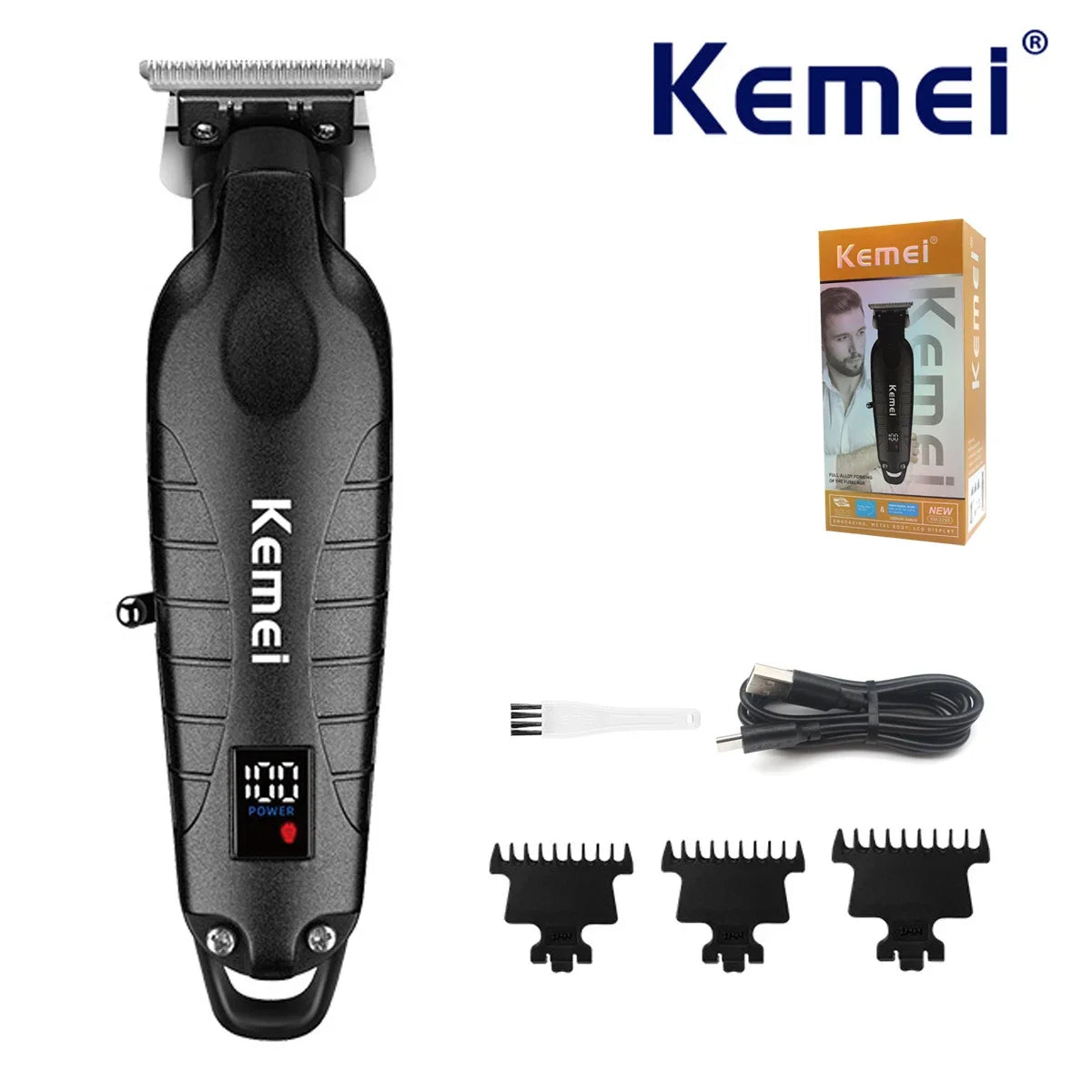 KM2293 Professional Hair Salon Electric Cordless Men's Trimmer