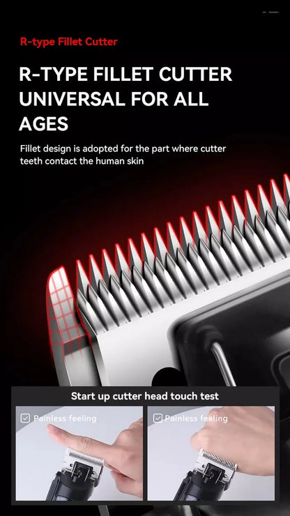Kemei hair clipper long battery life silent TOP-65 carbon steel