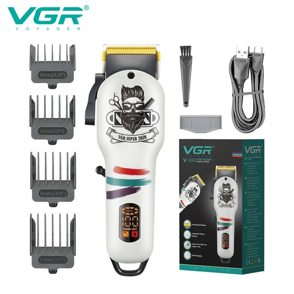 VGR Hair Trimmer Cordless Haircut Machine Electric Beard Clipper