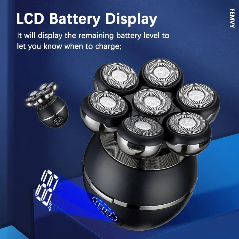 Electric Shaver 7D Floating Cutter Head Base Charging