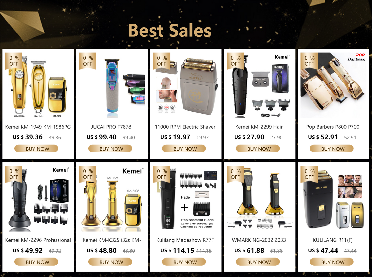 Kemei KM-253 Professional Hair Clipper USB Charging Hair Cutting