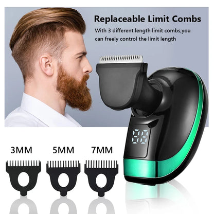 5 In 1 4D Men's Rechargeable Bald Head Electric Shaver