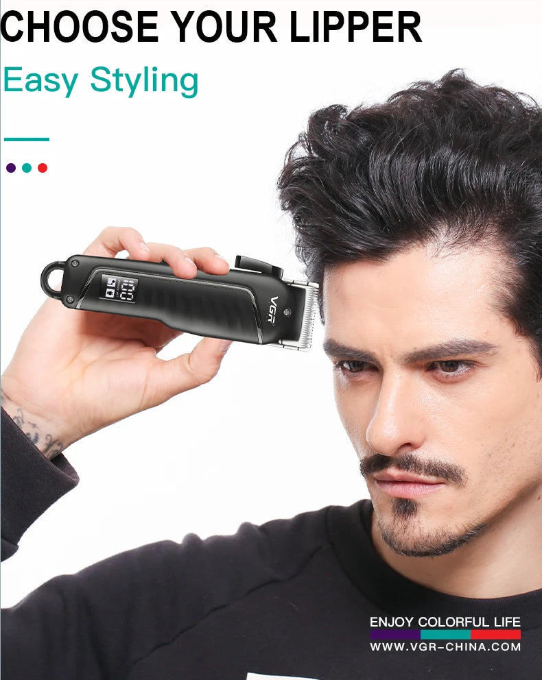 VGR Rechargeable Hair Clipper Barber Beard Hair Cutting Hair Trimmer