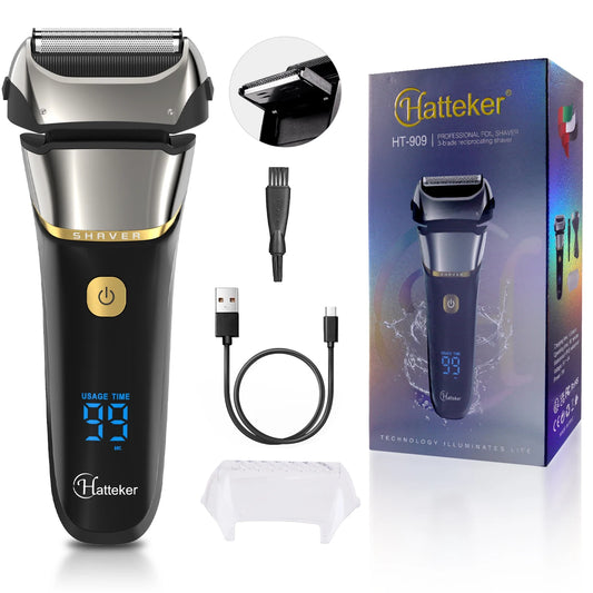 Hatteker Foil Electric Shaver 4D For Men Rechargeable HT-909