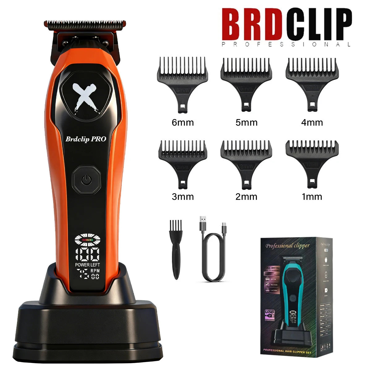 BRDCLIP 619 339 Hair Clippers Cordless Clippers Barber Electric