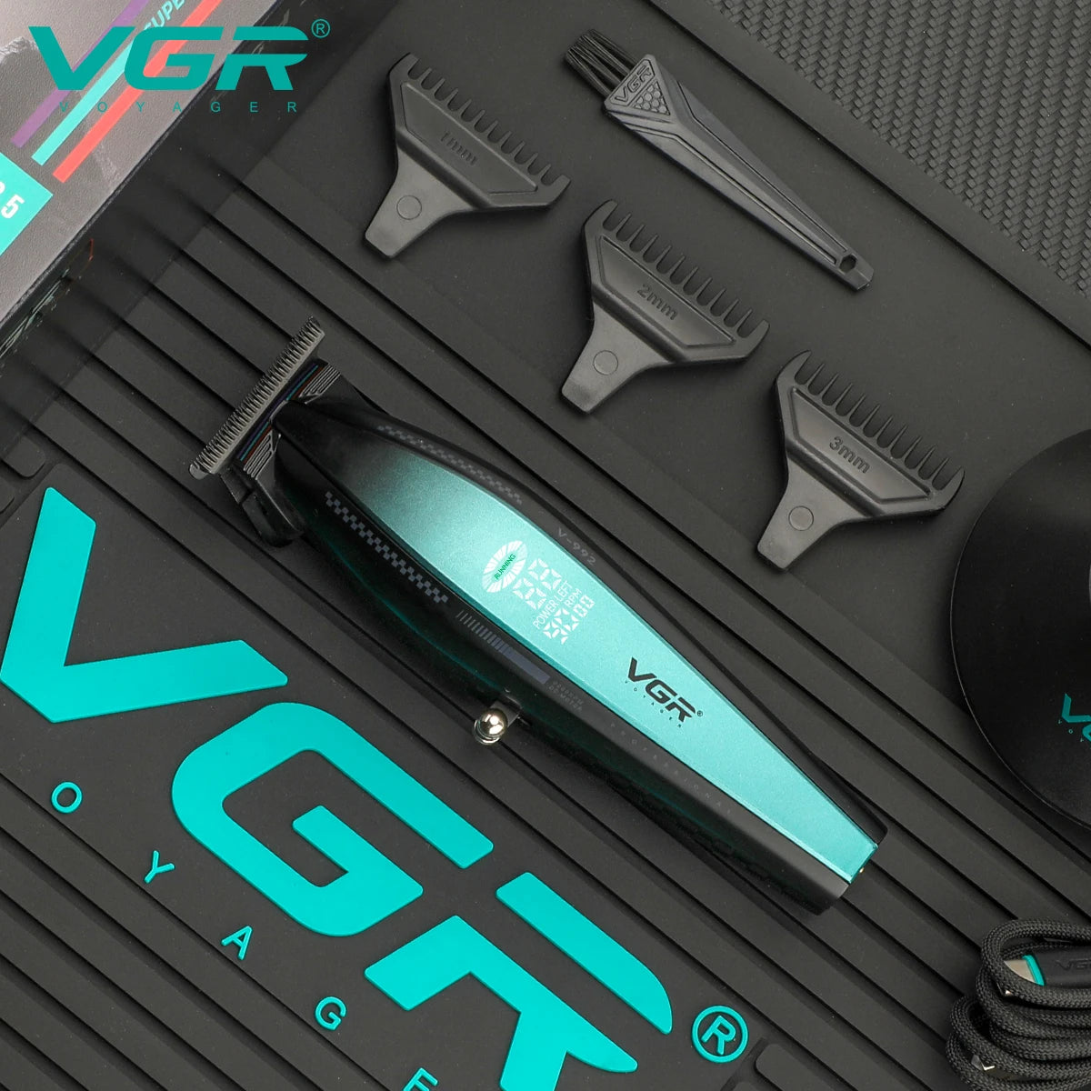 VGR V-992 V-270 high-end men's hair clipper LCD digital display