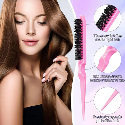 Slick Back Hair Brush Set Teasing Hair Comb
