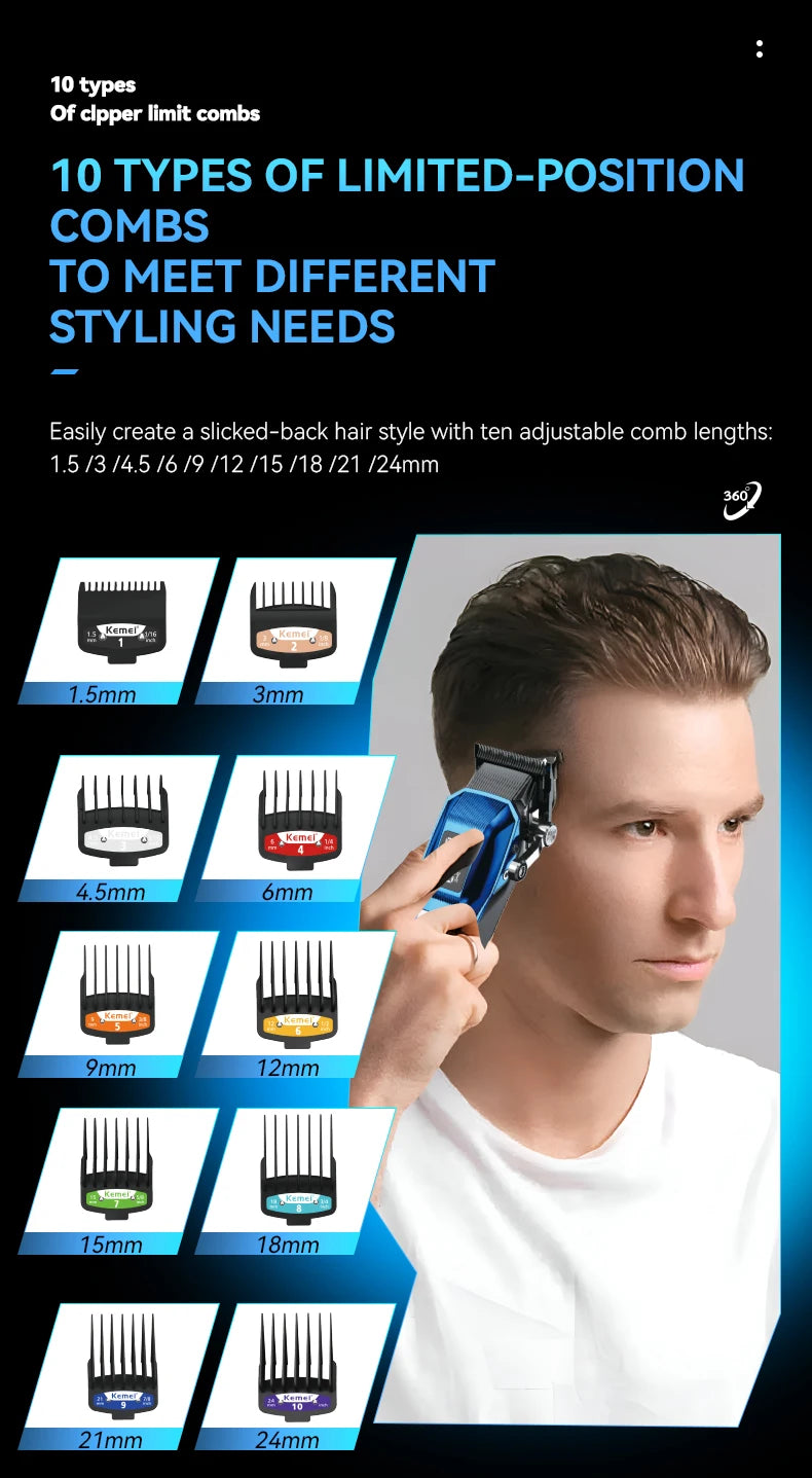 KEMEI Hair Trimmers Clippers Professional Clippers km-2796