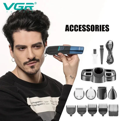 VGR All In One Beard Hair Trimmer For Men Grooming Kit