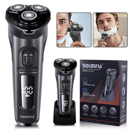 LCD Dislay Waterproof Electric Shaver For Men