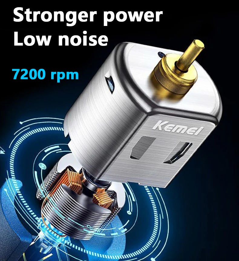 Kemei Professional Hair Clipper For Men Adjustable Hair Trimmer