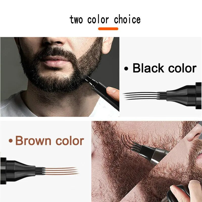 Beard Filling Pen Kit Beard Enhancer Brush Beard Coloring Shaping Tools