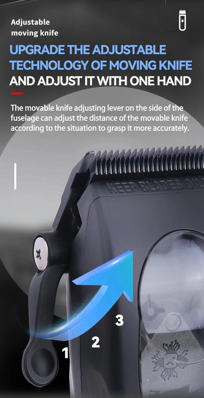 Kemei Professional Barber Cordless Hair Clipper Electric Trimmer