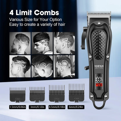 Hiena HYN-212 Electric Hair Clipper UBS Rechargeable Cordless Trimmer