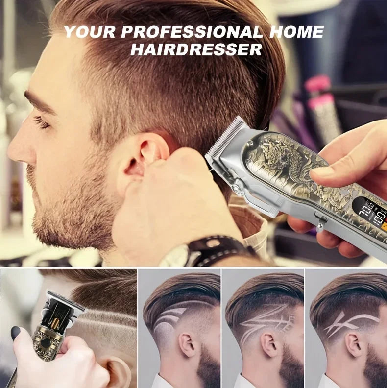 2pcs Set Professional Hair Clippers Set, Cordless Portable Electric Shaver