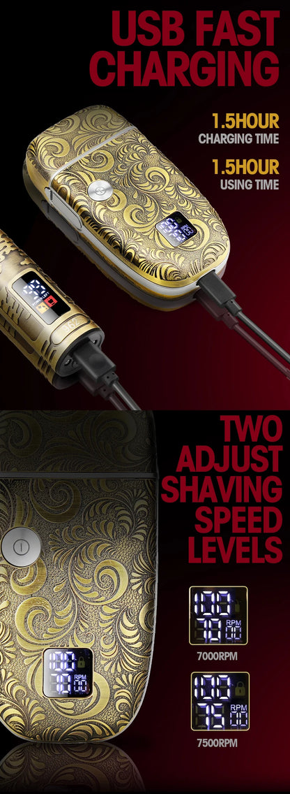 All Metal Oil Head Carving Hair Trimmer Grooming Kit